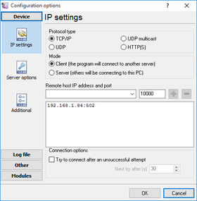 TCP IP Settings