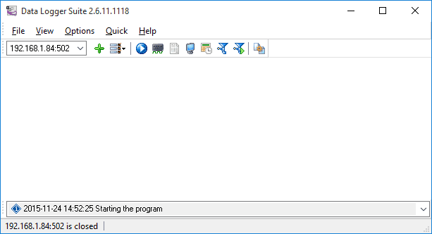 Data Logger Suite - Main window
