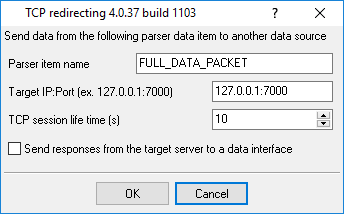 Configuring TCP redirection settings