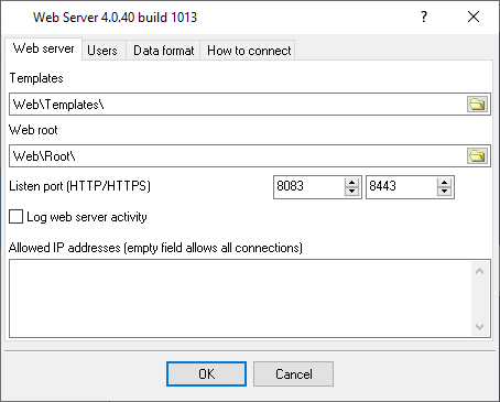The plugin window
