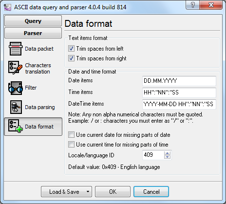 Date and time format in SMS